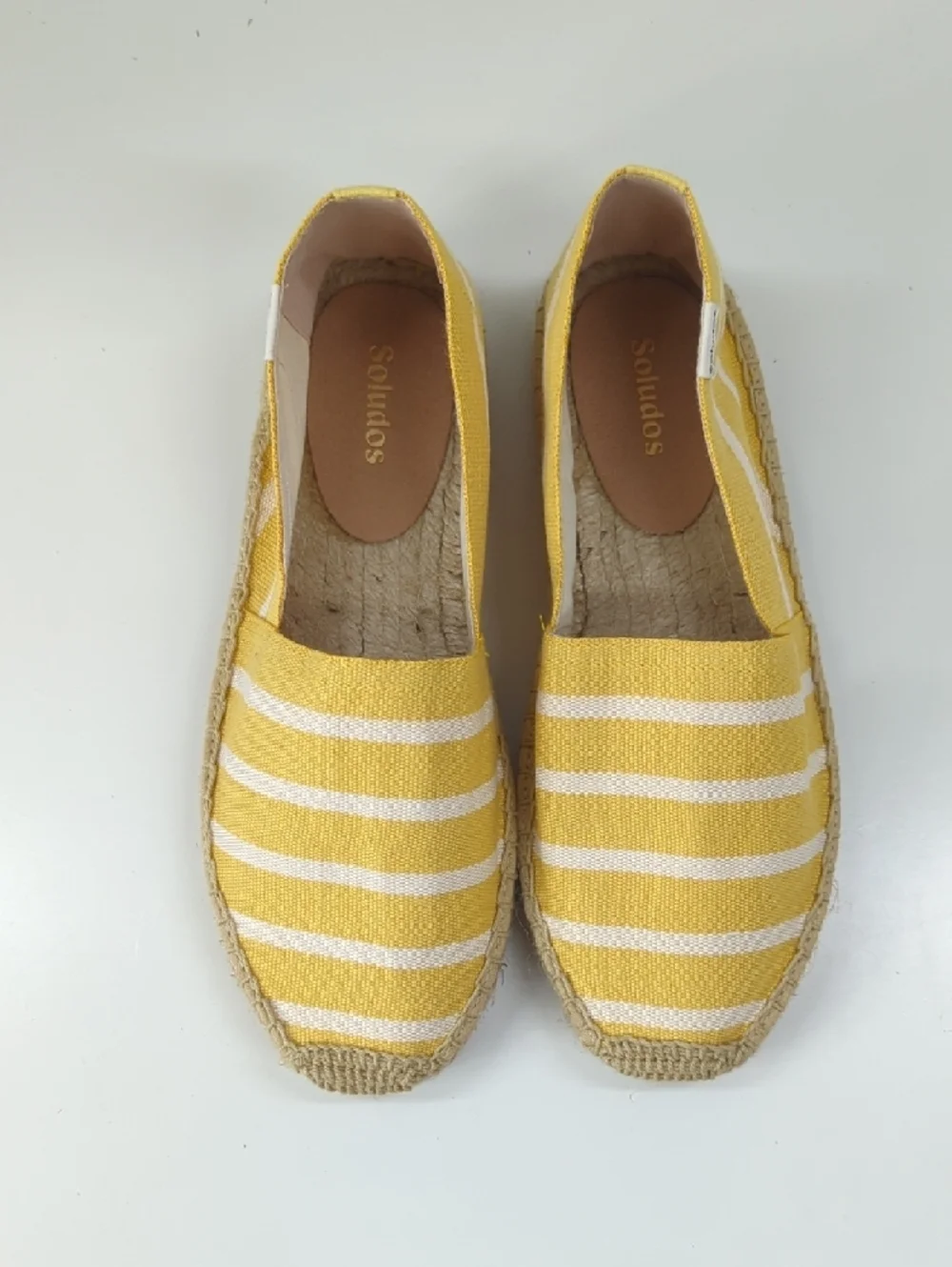 New Soludos Dali Striped Espadrilles in Yellow Size 7.5